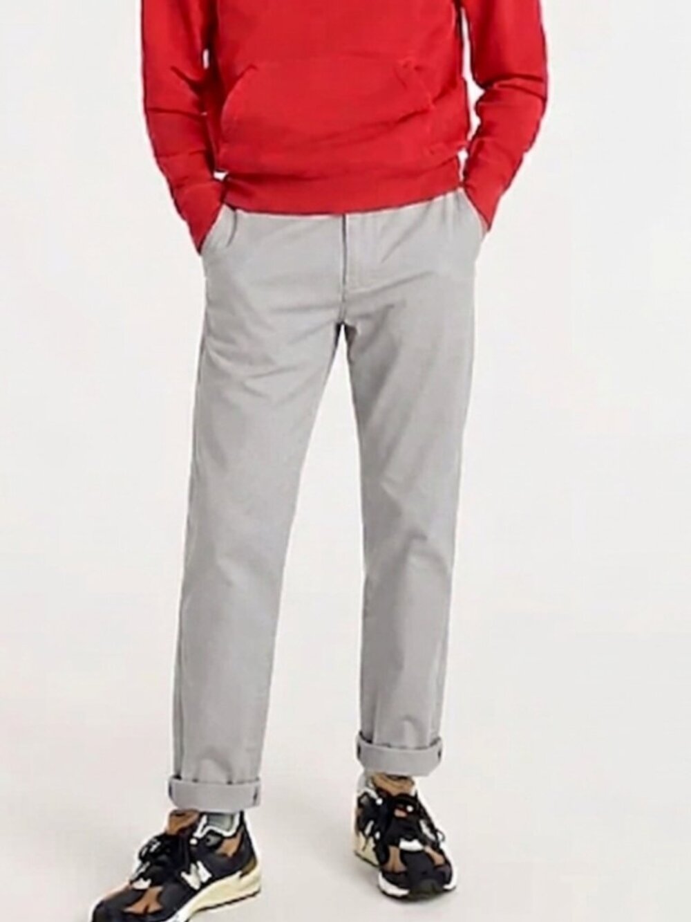 J. Crew 770 Straight-fit Stretch Chino Pants Light Gray Casual Flat Front W33